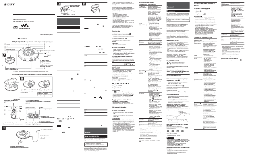 Sony D-EJ101 User Manual | 2 pages