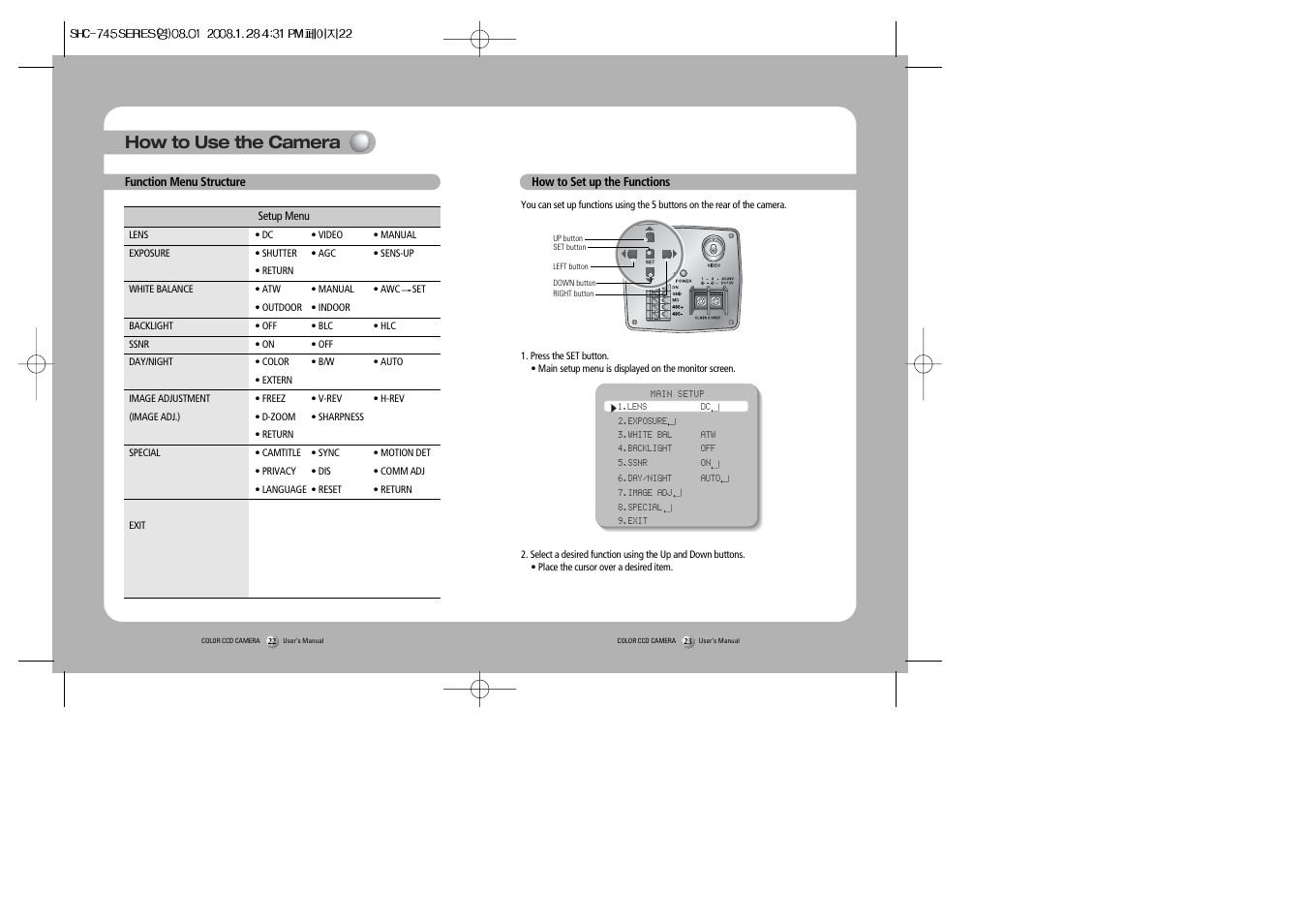 How to use the camera | Sony 560TVL User Manual | Page 12 / 24