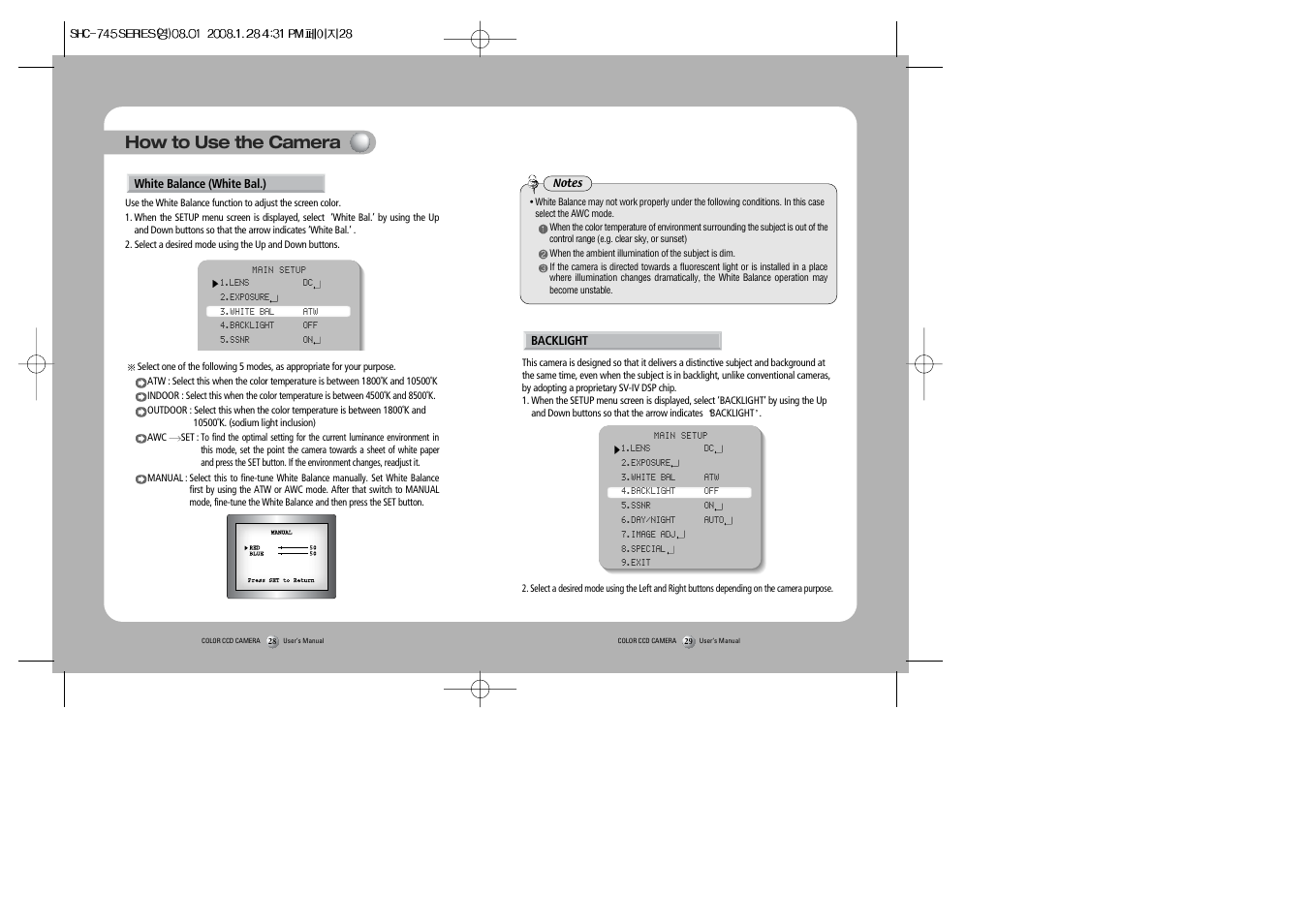 How to use the camera | Sony 560TVL User Manual | Page 15 / 24