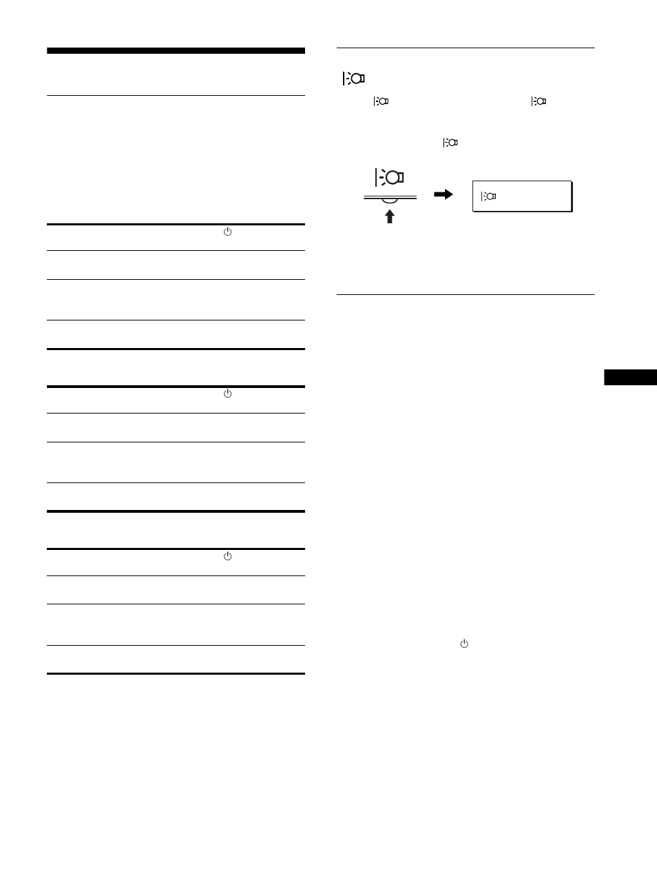 Technische kenmerken, Stroomspaarfunctie, Het stroomverbruik verminderen ( stand) | Stroomspaarfunctie het stroomverbruik verminderen, Stand) | Sony SDM-HS53 User Manual | Page 129 / 288