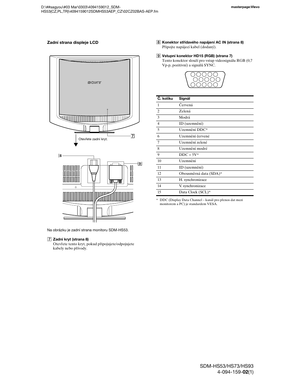 Sony SDM-HS53 User Manual | Page 196 / 288