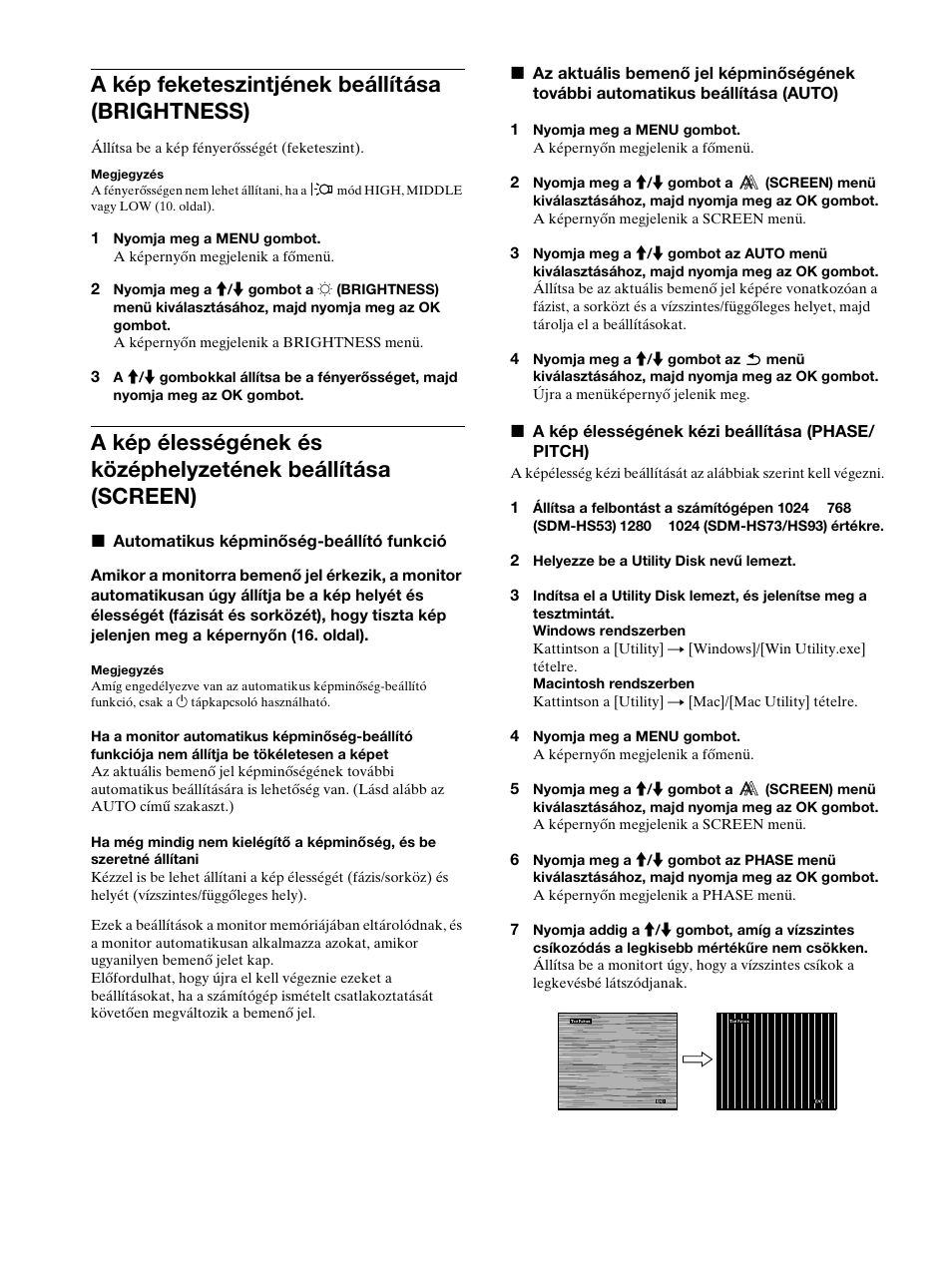 A kép feketeszintjének beállítása (brightness), Oldal), 12 a kép feketeszintjének beállítása (brightness) | Sony SDM-HS53 User Manual | Page 221 / 288