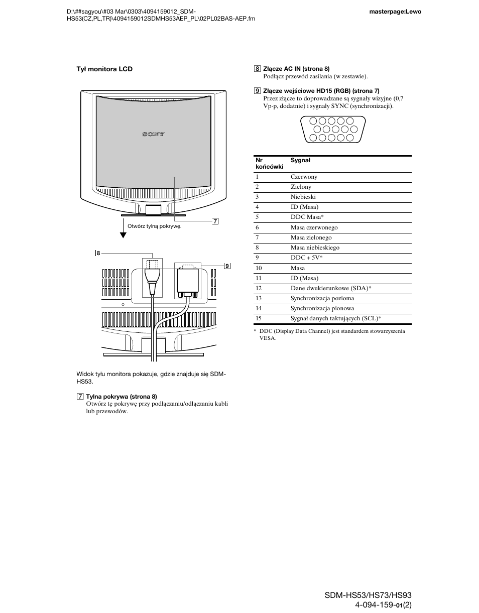 Sony SDM-HS53 User Manual | Page 235 / 288