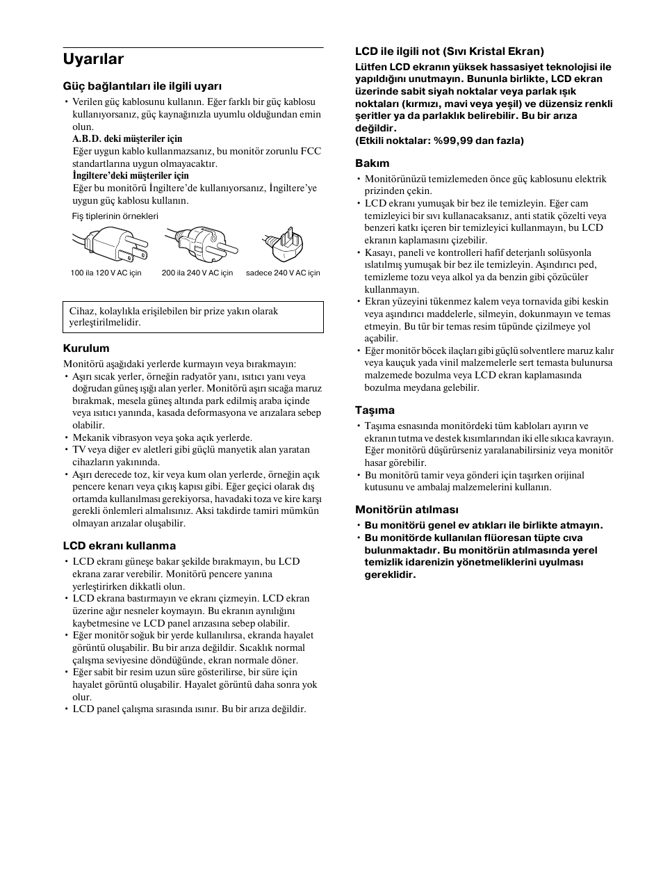 Uyarılar, 4uyarılar | Sony SDM-HS53 User Manual | Page 271 / 288