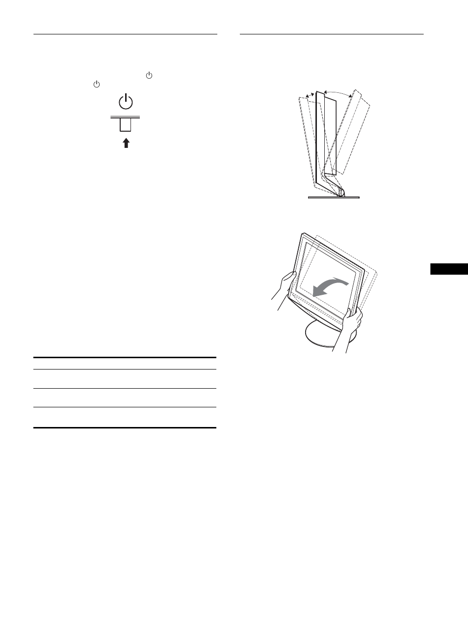 Schritt 4: einschalten von monitor und computer, Einstellen der neigung, Schritt 4 | Seite 9 | Sony SDM-HS53 User Manual | Page 85 / 288