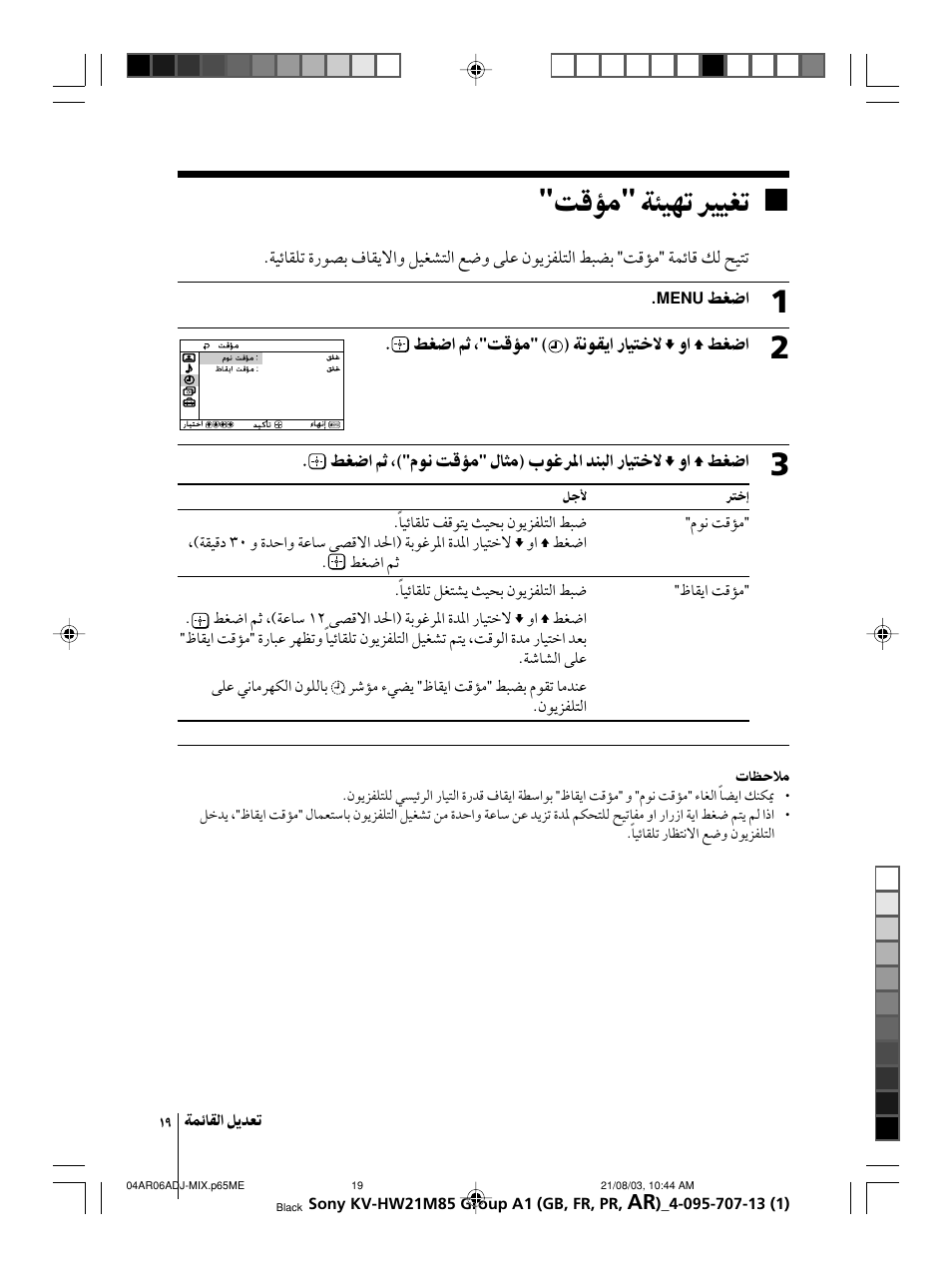 Sony WEGA KV-HW21 User Manual | Page 100 / 110