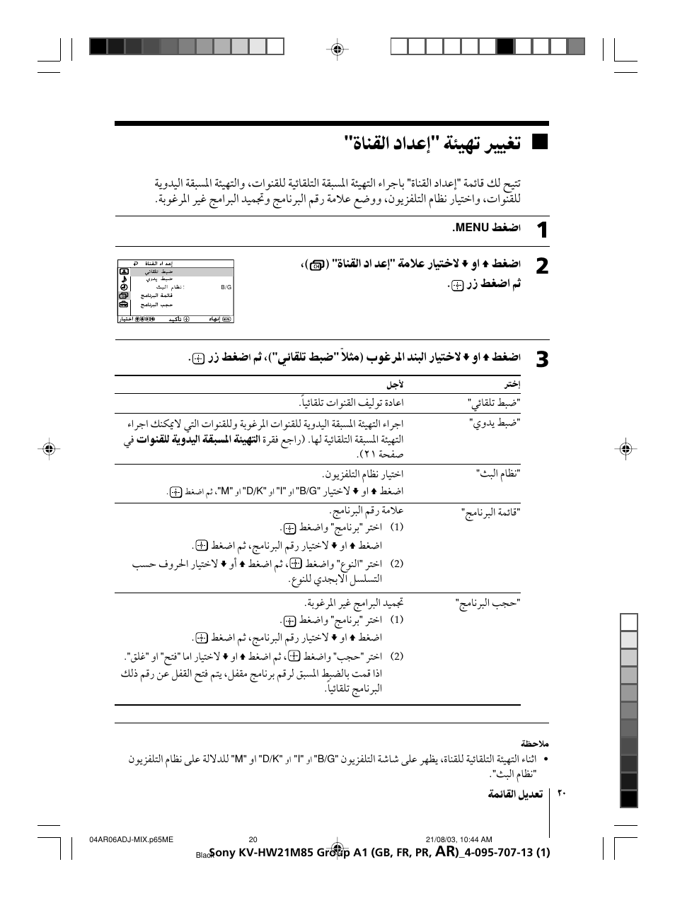 Sony WEGA KV-HW21 User Manual | Page 101 / 110