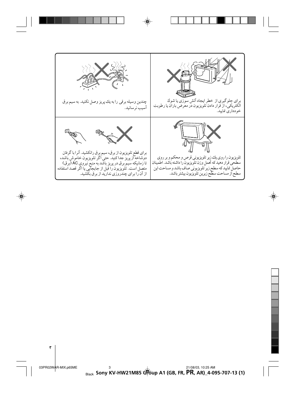Sony WEGA KV-HW21 User Manual | Page 57 / 110