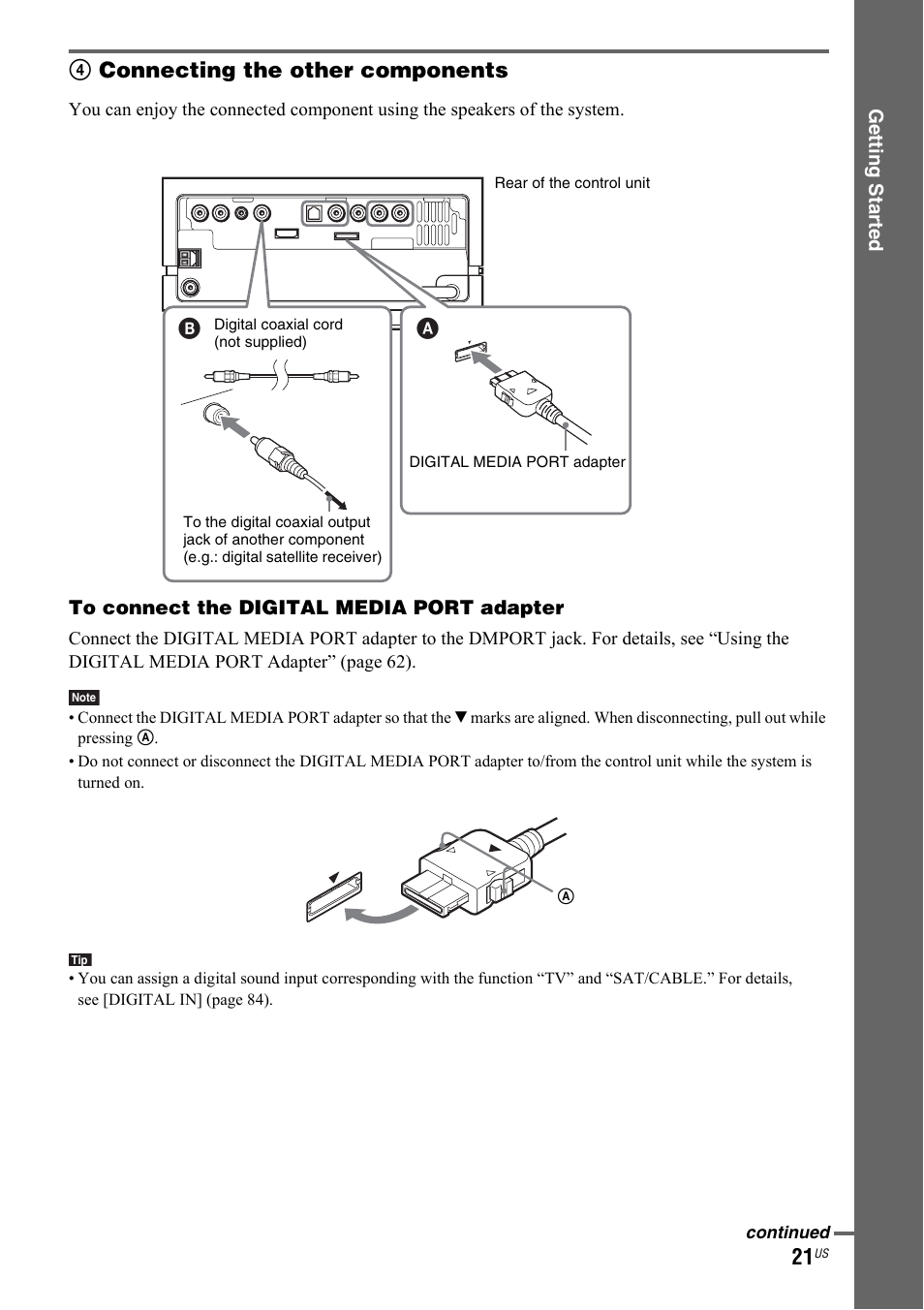 4connecting the other components | Sony DAV-IS50 User Manual | Page 21 / 115