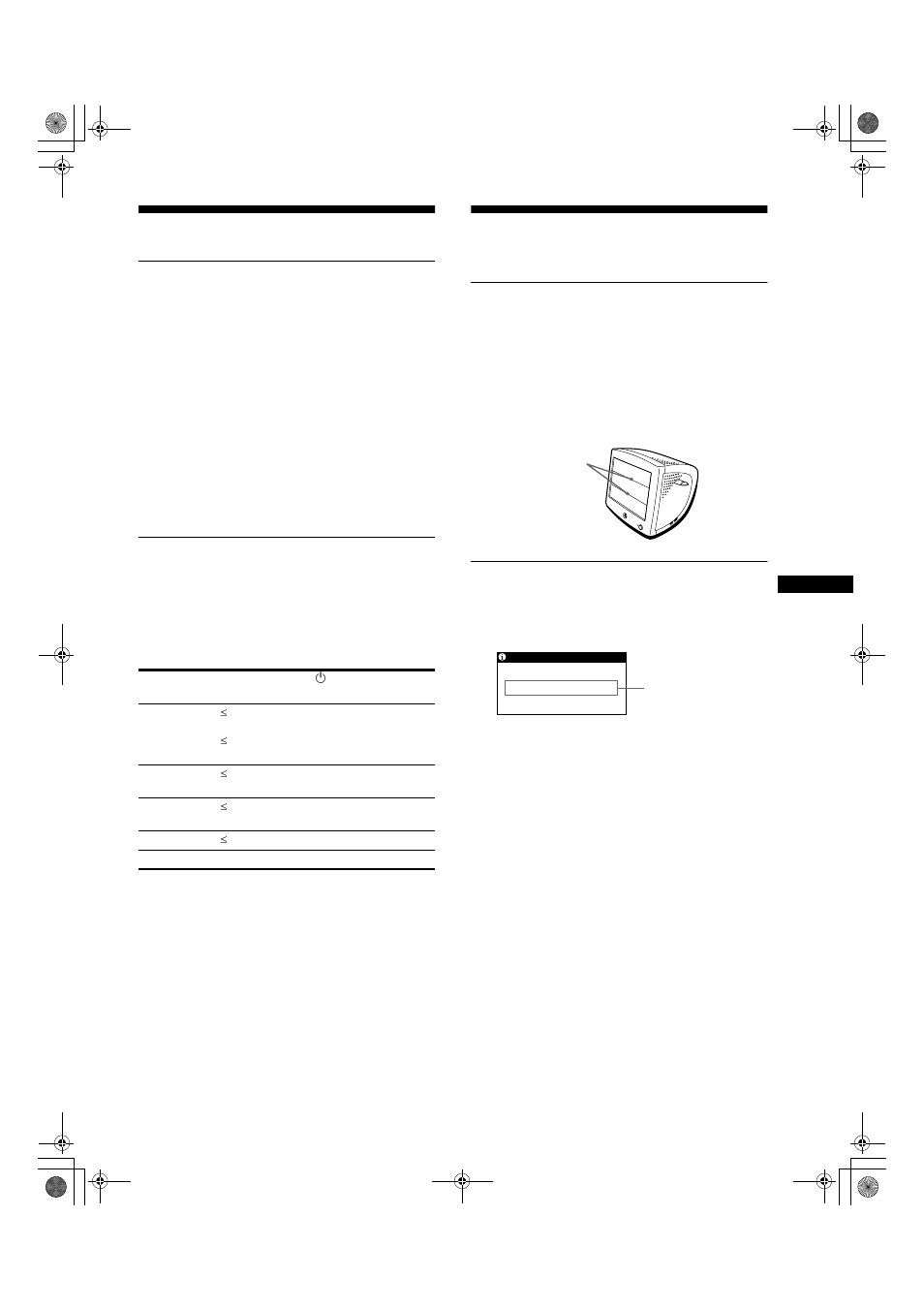 Technical features, Troubleshooting, Preset and user modes | Power saving function, If thin lines appear on your screen (damper wires), On-screen messages | Sony HMD-A100 User Manual | Page 13 / 48