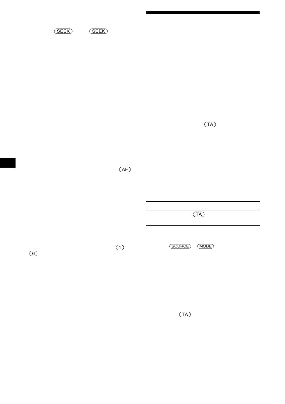 Ascolto dei notiziari sul traffico | Sony CDX-CA680X User Manual | Page 106 / 148