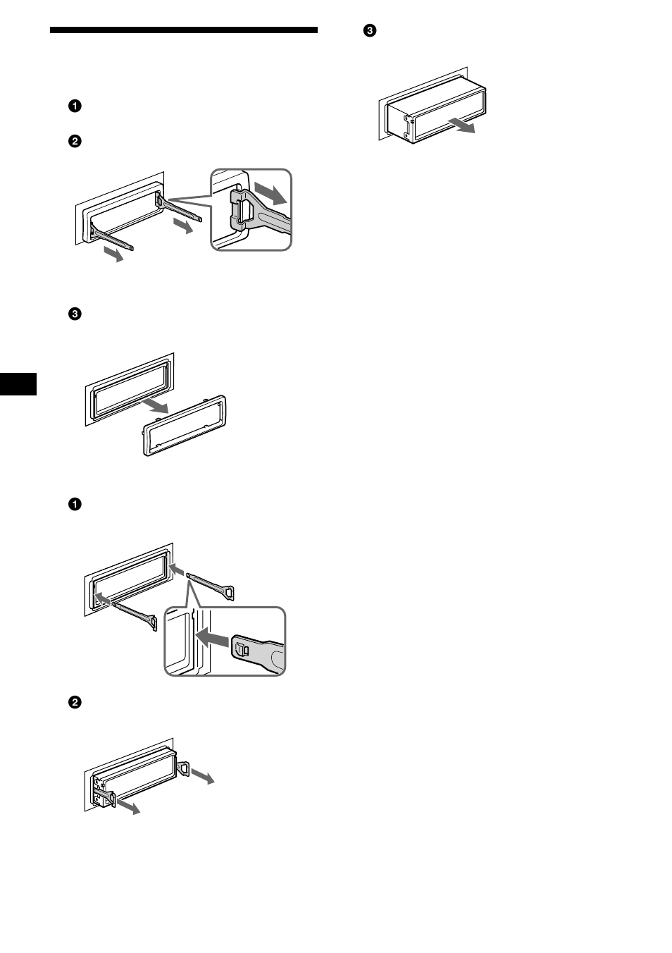 Rimozione dell’apparecchio, 26 rimozione dell’apparecchio | Sony CDX-CA680X User Manual | Page 114 / 148