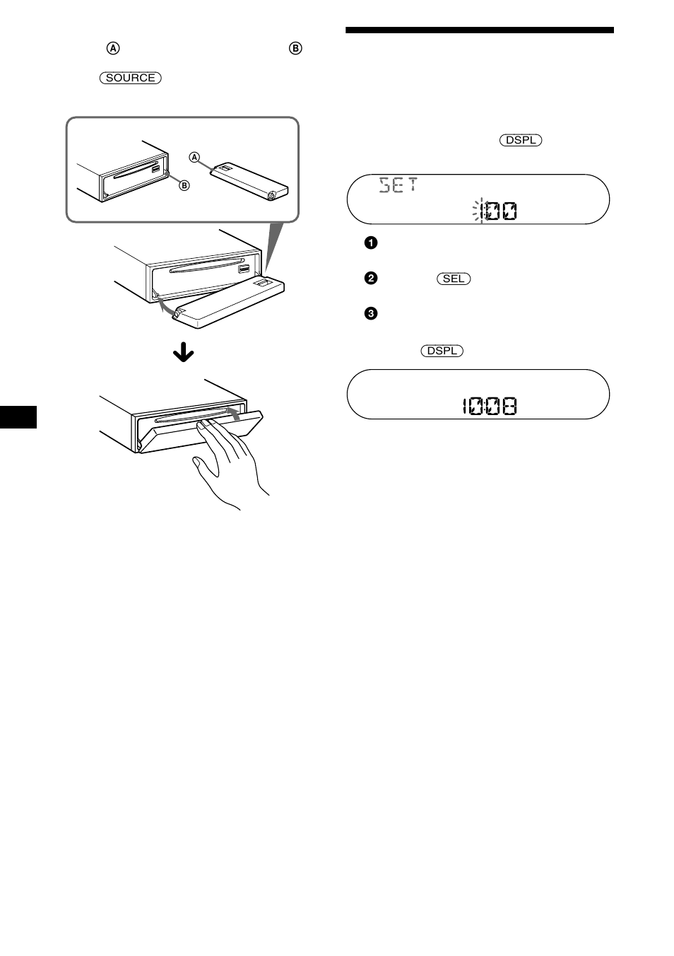 Klok instellen | Sony CDX-CA680X User Manual | Page 126 / 148