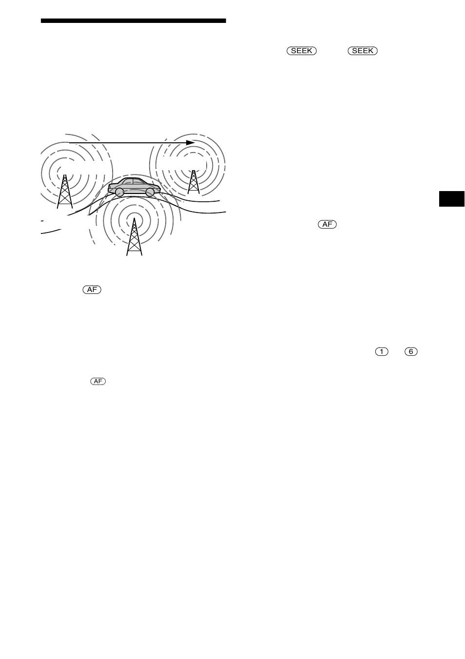 Automatic retuning for best reception results, Af (alternative frequencies), 17 automatic retuning for best reception results | Sony CDX-CA680X User Manual | Page 17 / 148