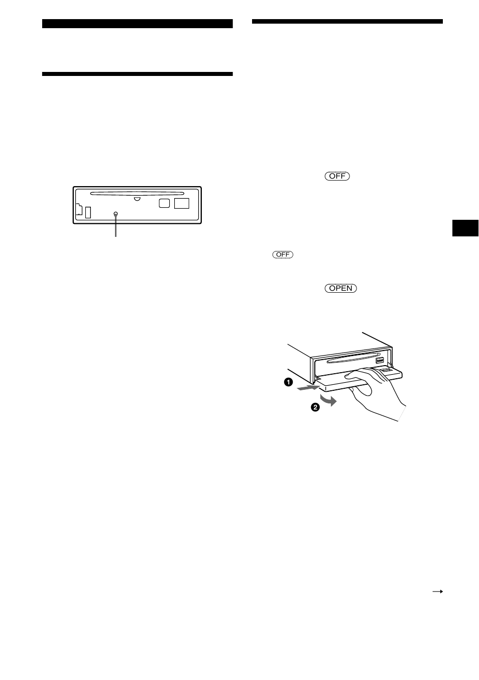 Vorbereitungen, Zurücksetzen des geräts abnehmen der frontplatte, Zurücksetzen des geräts | Abnehmen der frontplatte | Sony CDX-CA680X User Manual | Page 35 / 148