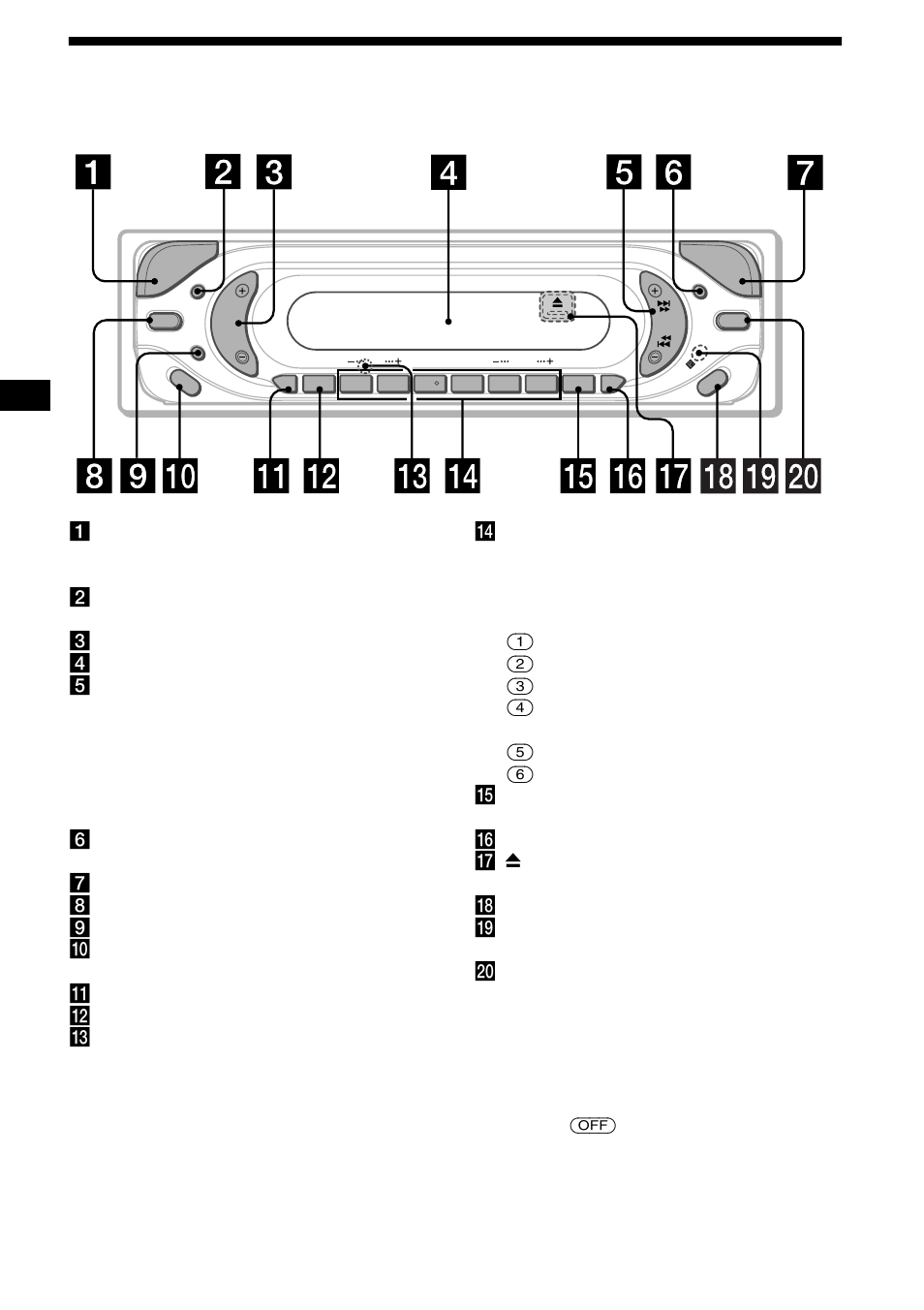 Location of controls, 4location of controls | Sony CDX-CA680X User Manual | Page 4 / 148
