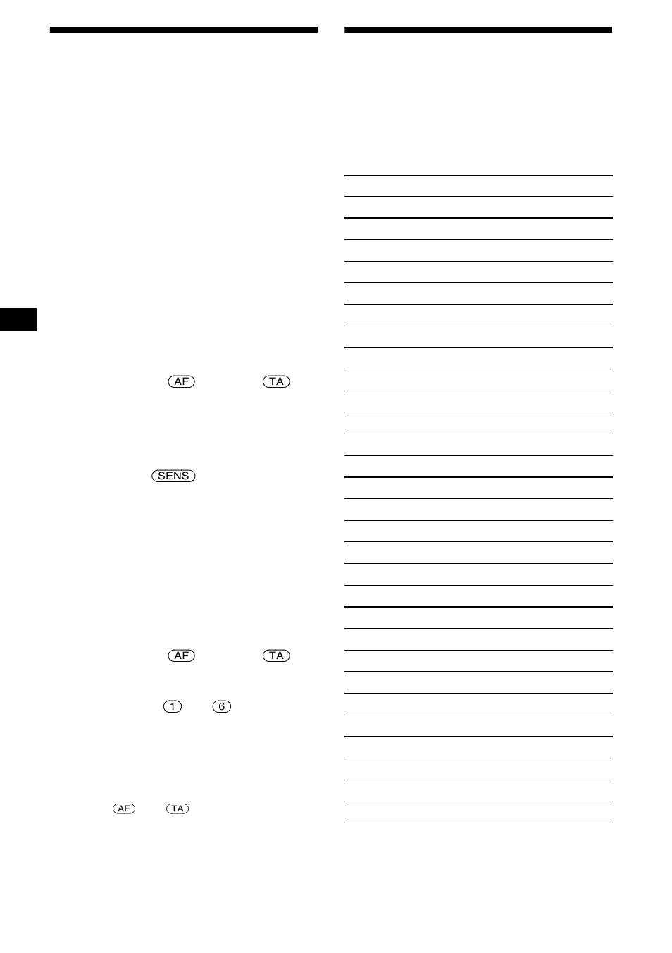Speichern von rds-sendern zusammen mit, Der af- und ta-einstellung, Einstellen von sendern nach programmtyp | Pty (programme types), Seite 20 | Sony CDX-CA680X User Manual | Page 48 / 148