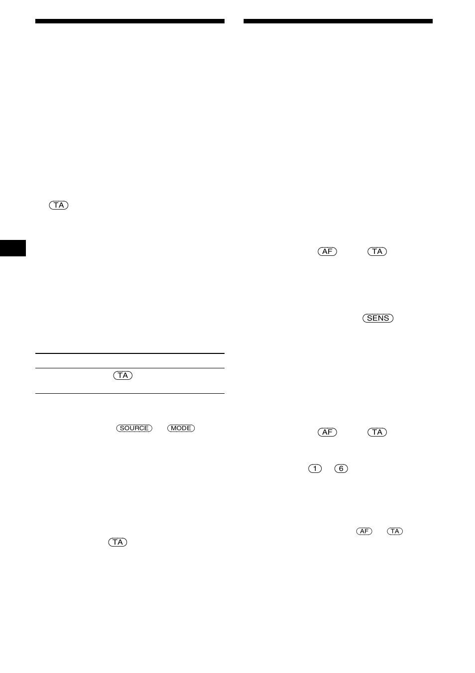 Ecoute des messages de radioguidage, Préréglage des stations rds avec les réglages, Af et ta | 18 ecoute des messages de radioguidage | Sony CDX-CA680X User Manual | Page 76 / 148