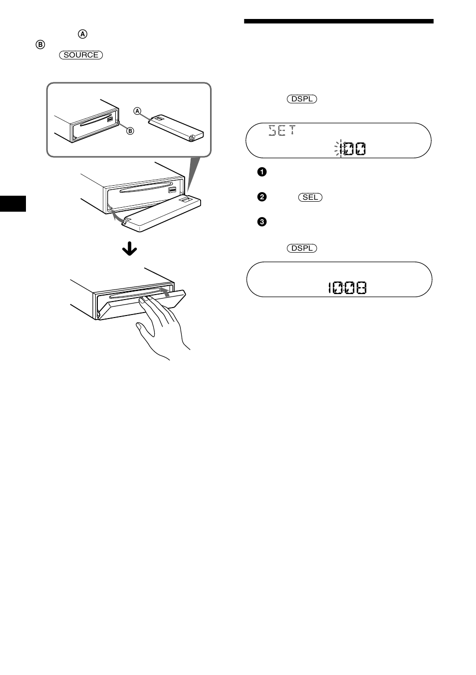 Setting the clock | Sony CDX-CA680X User Manual | Page 8 / 148