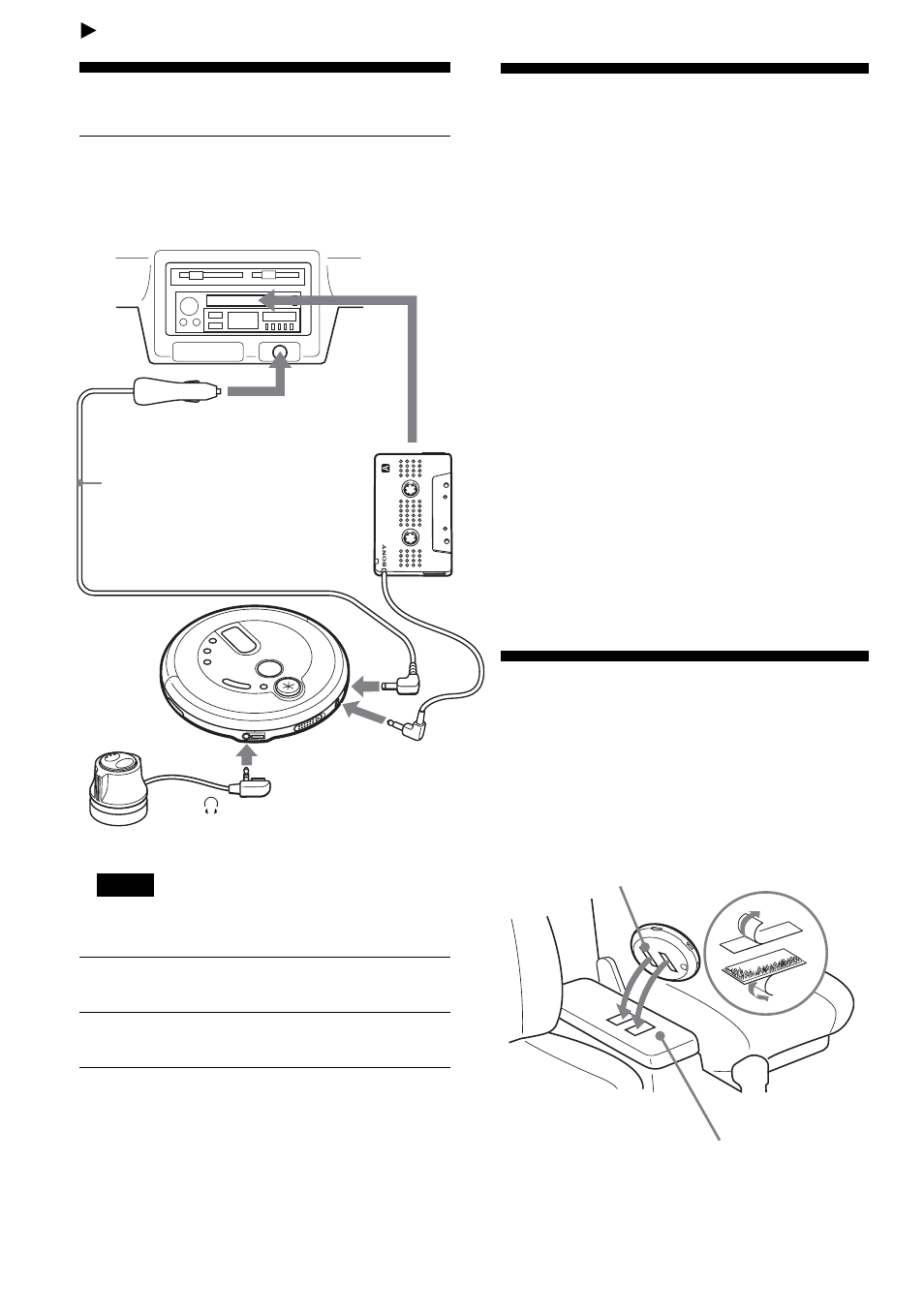 Using in a car, Installing in a car, Where to place your cd player | Mounting your cd player | Sony D-NE718CK User Manual | Page 26 / 40