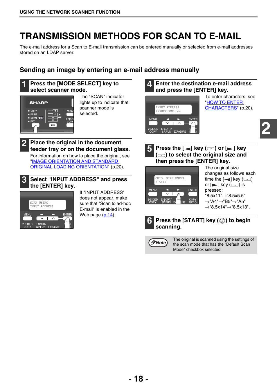 Transmission methods for scan to e-mail, Transmission methods for scan to, E-mail | Sony AR-208S User Manual | Page 251 / 311