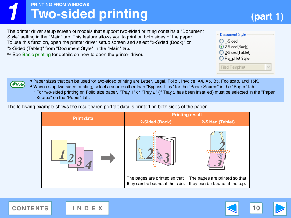 Two-sided printing, Part 1) | Sony AR-208S User Manual | Page 273 / 311