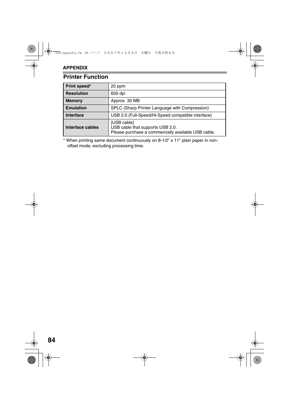 Printer function | Sony AR-208S User Manual | Page 86 / 311