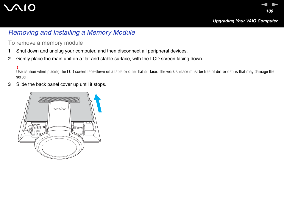 Sony VGC-V User Manual | Page 100 / 158