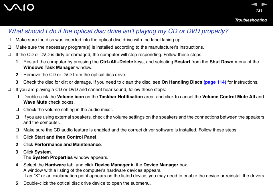 Sony VGC-V User Manual | Page 131 / 158