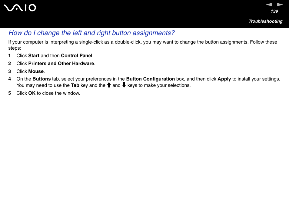 Sony VGC-V User Manual | Page 139 / 158
