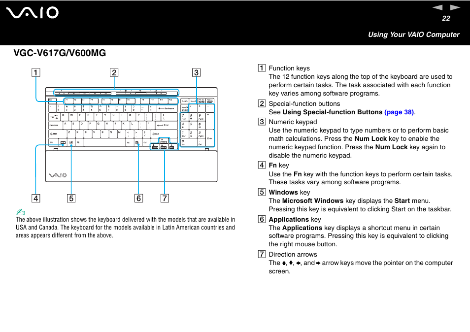 Sony VGC-V User Manual | Page 22 / 158