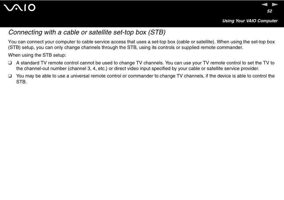 Sony VGC-V User Manual | Page 52 / 158