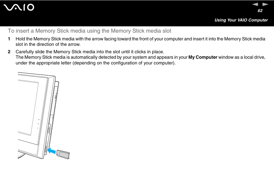 Sony VGC-V User Manual | Page 62 / 158