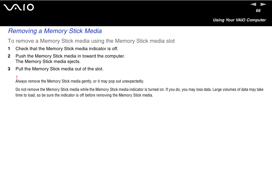 Sony VGC-V User Manual | Page 66 / 158