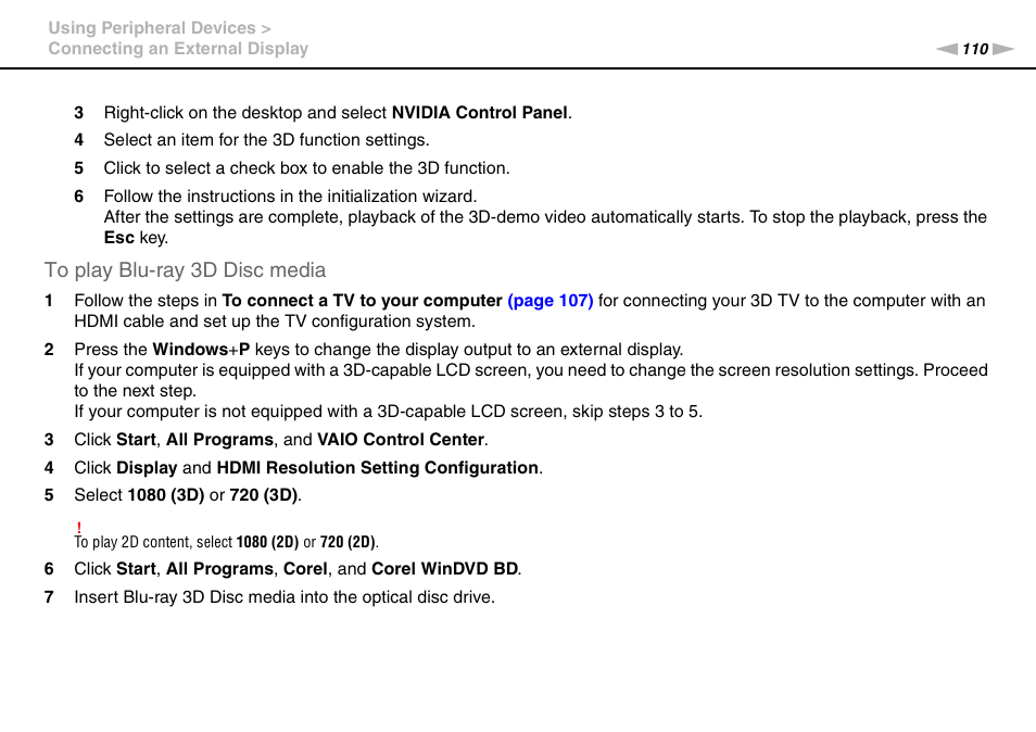 Sony VAIO VPCL2 User Manual | Page 110 / 197