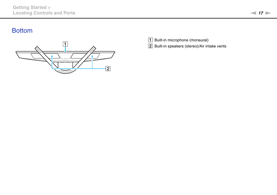 Bottom | Sony VAIO VPCL2 User Manual | Page 17 / 197