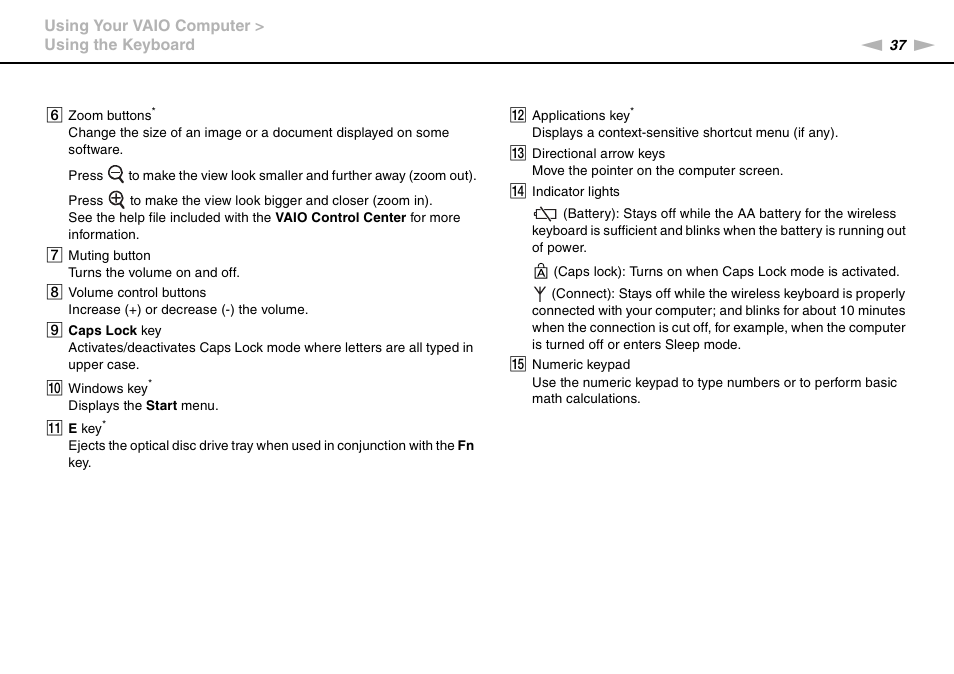 Sony VAIO VPCL2 User Manual | Page 37 / 197