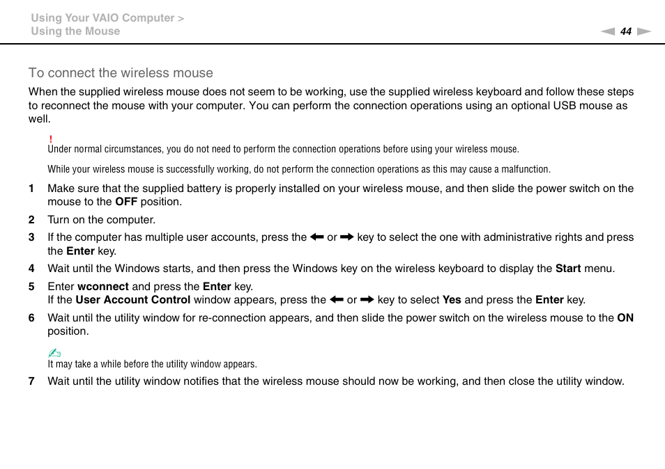 Sony VAIO VPCL2 User Manual | Page 44 / 197