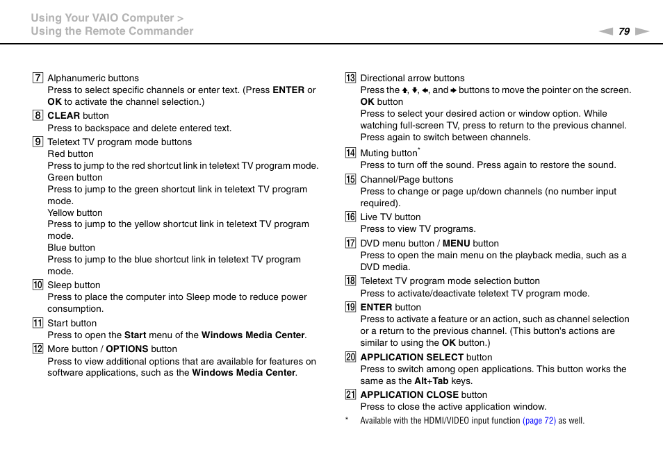 Sony VAIO VPCL2 User Manual | Page 79 / 197