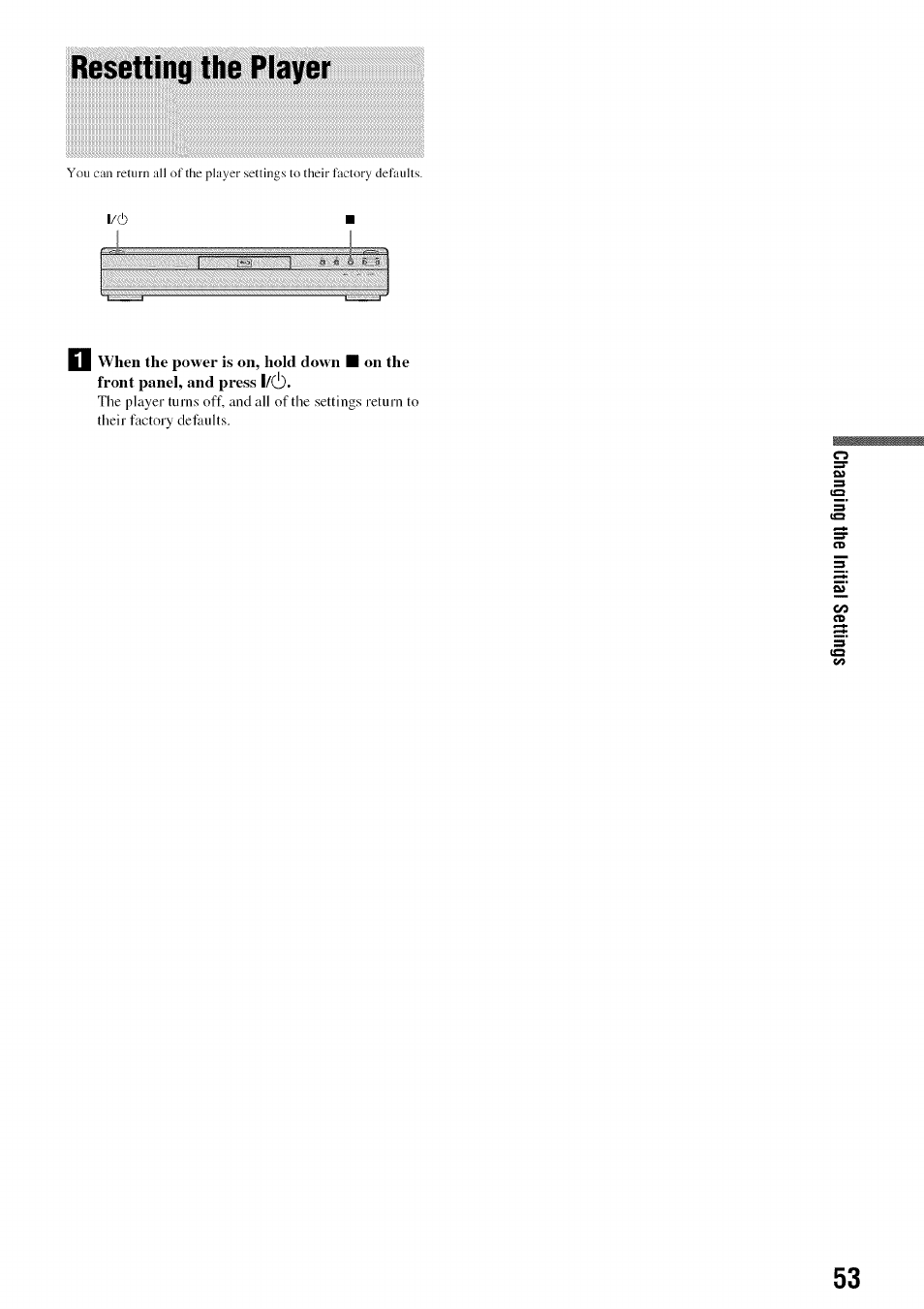 Resetting the player | Sony BDP-S301 User Manual | Page 53 / 72