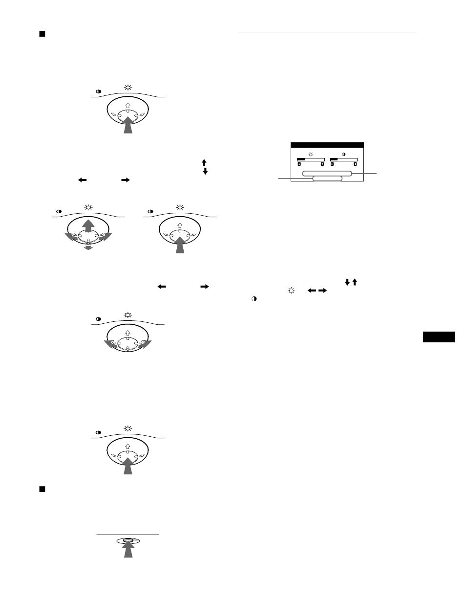 Regolazione della luminosità e del contrasto | Sony CPD-E100P User Manual | Page 65 / 88