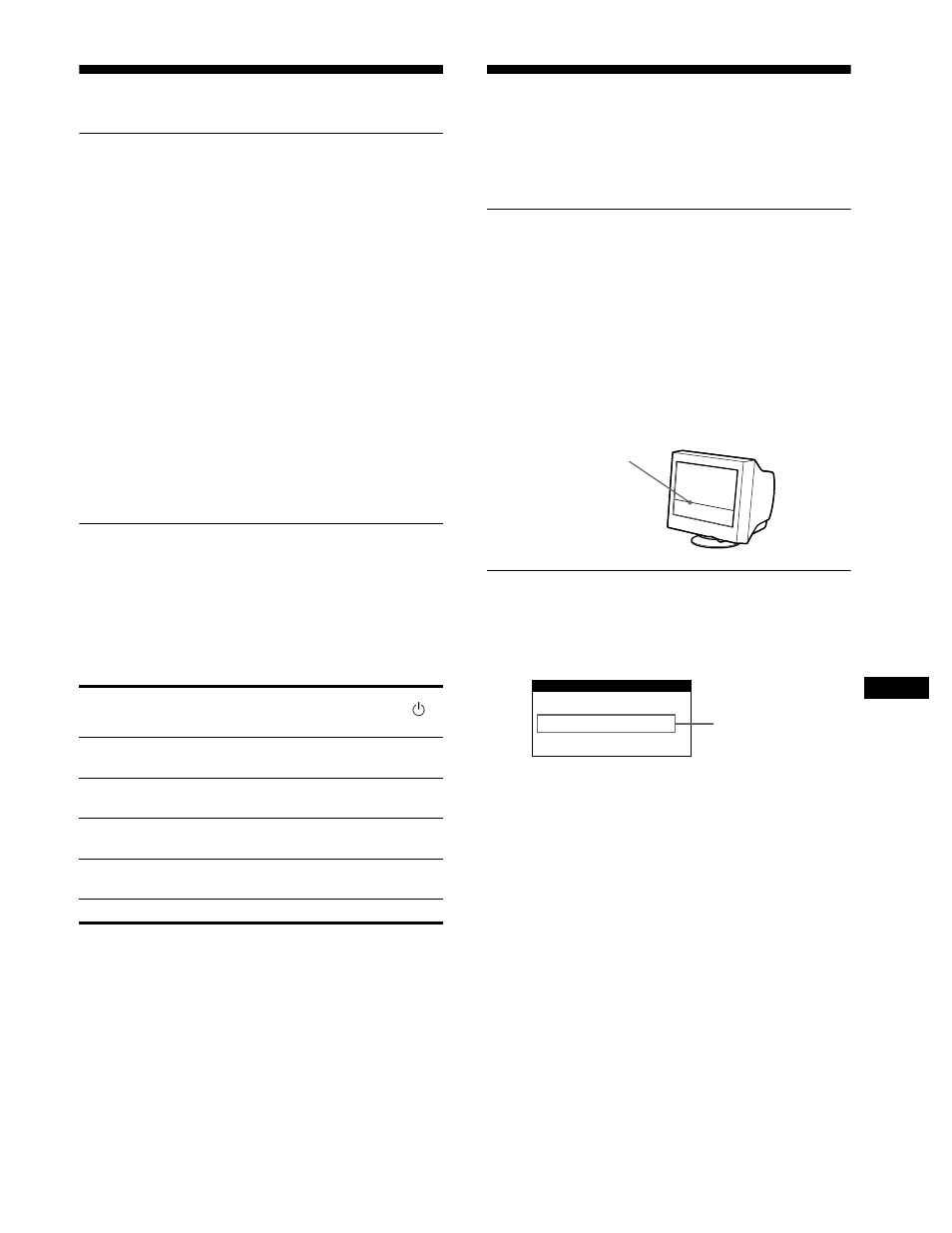 Caratteristiche, Modo preimpostato e modo utente, Messaggi a schermo | Guida alla soluzione dei problemi, Funzione di risparmio energetico | Sony CPD-E100P User Manual | Page 69 / 88