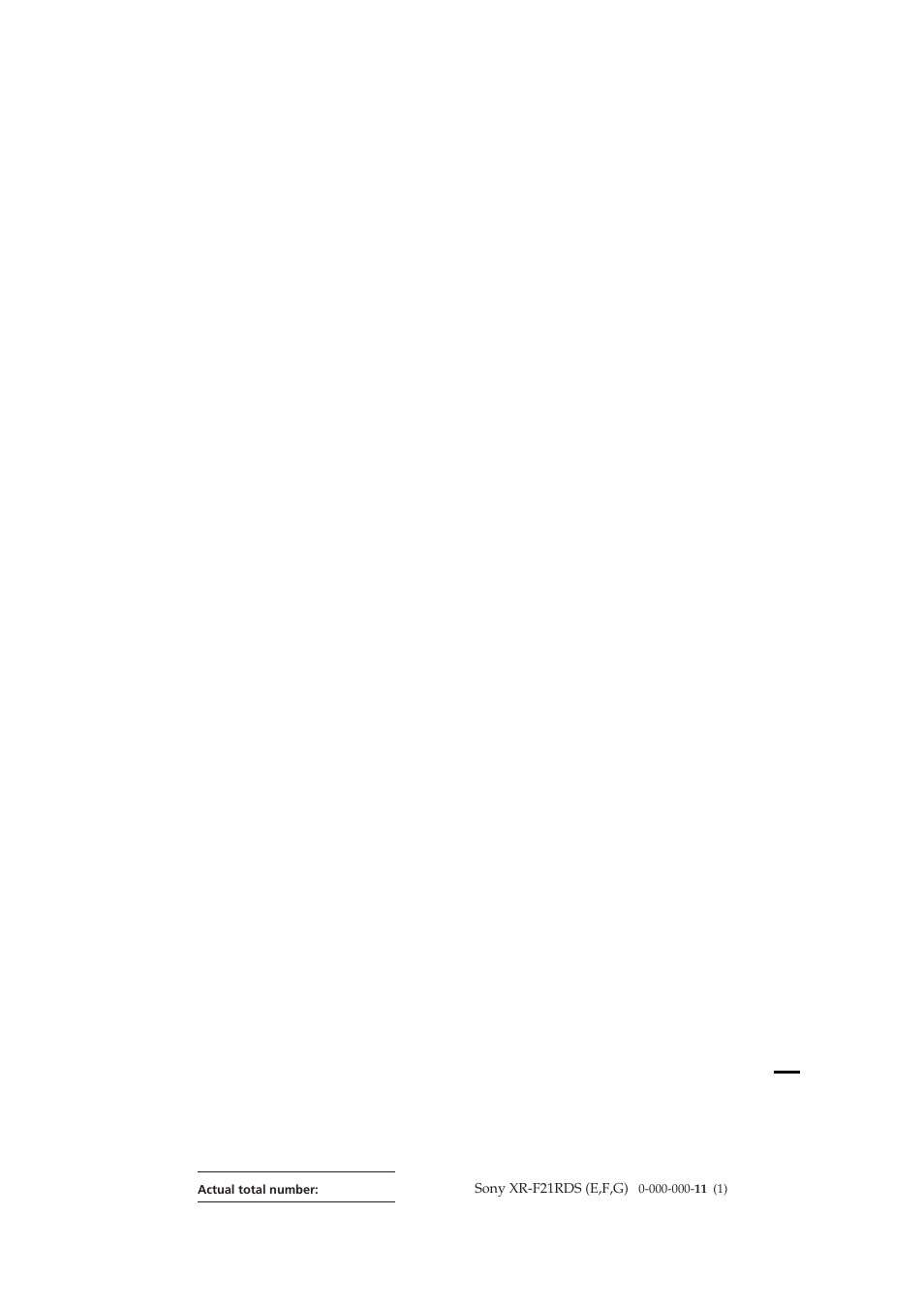 Sony XR-F21RDS User Manual | Page 90 / 90