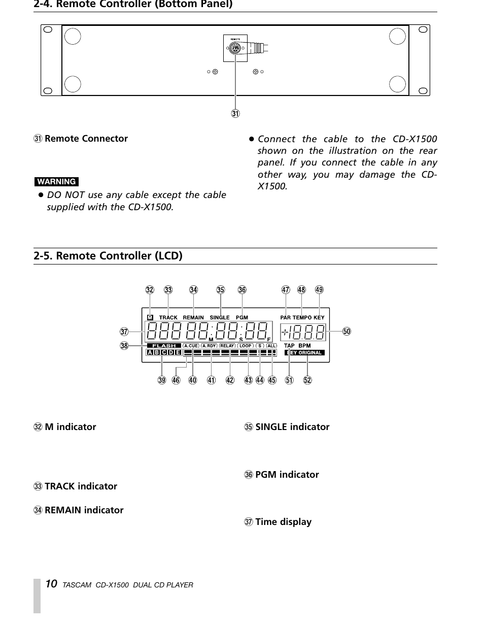 Sony CD-X1500 User Manual | Page 10 / 40
