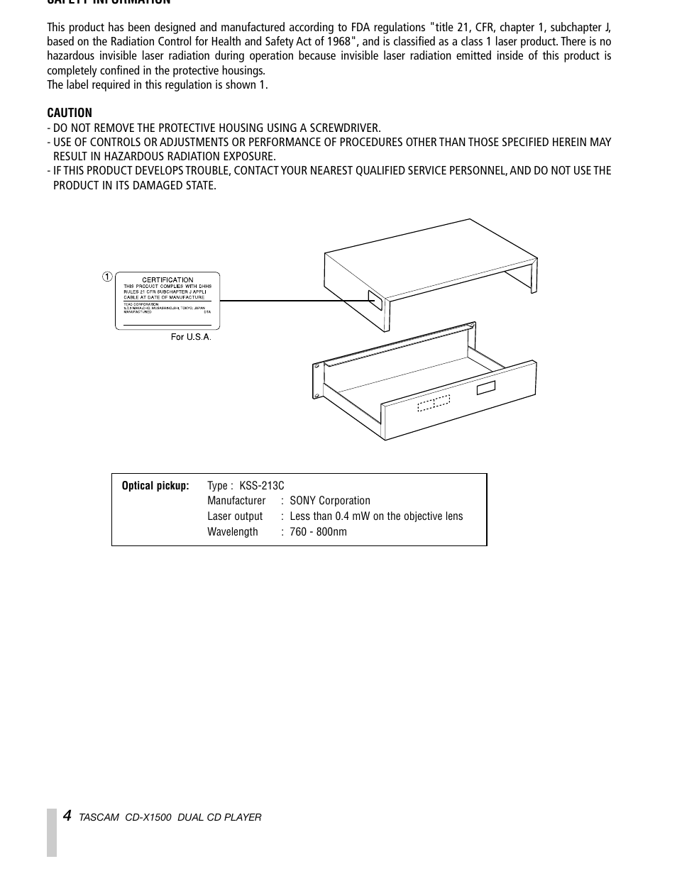 Sony CD-X1500 User Manual | Page 4 / 40