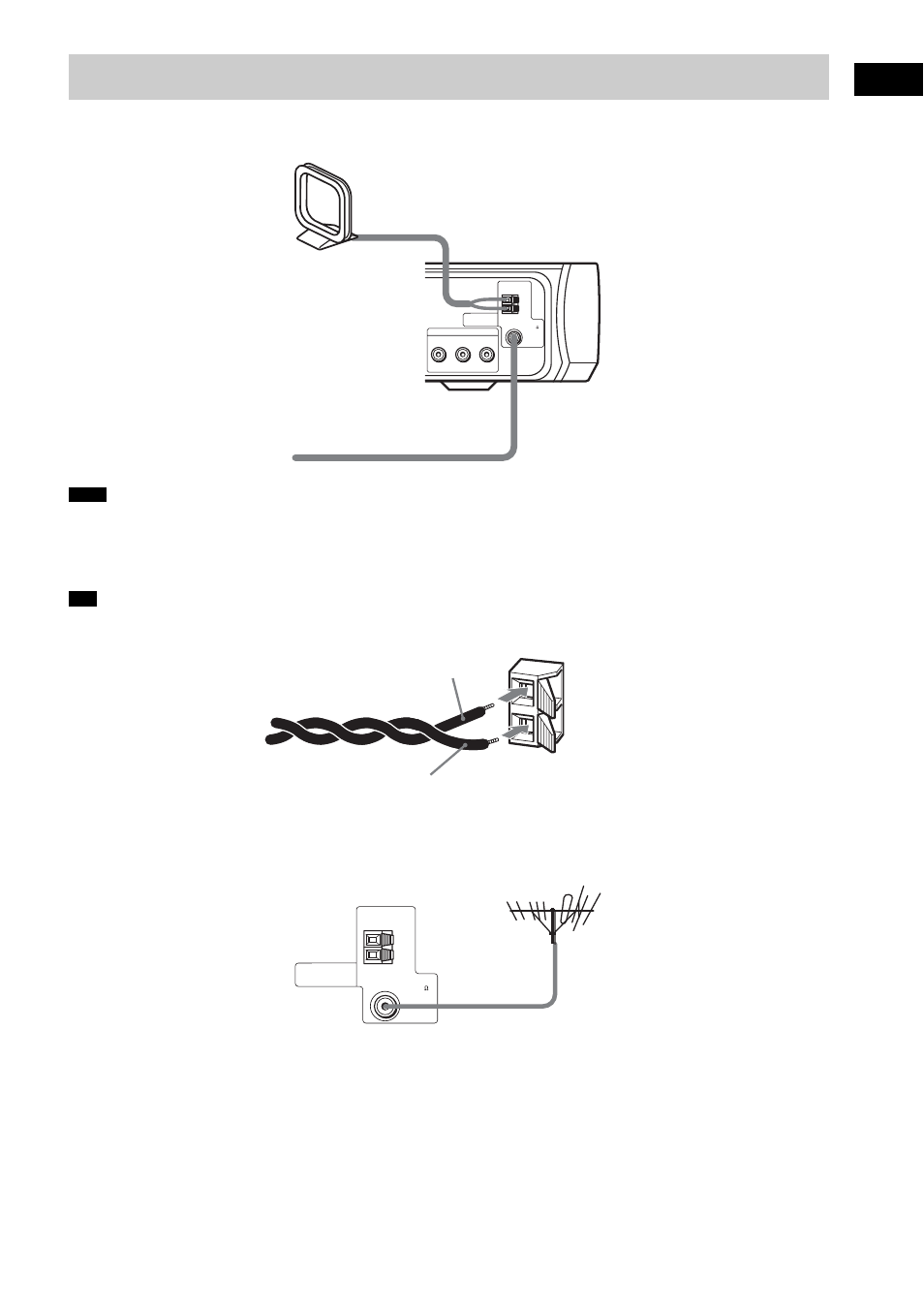 Step 2: antenna (aerial) hookup, Ge tting star te d | Sony DAV-X1 User Manual | Page 19 / 103