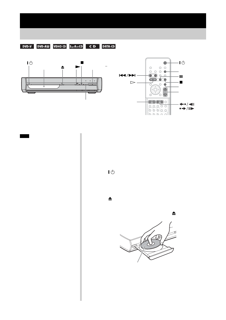 Basic operations, Playing discs | Sony DAV-X1 User Manual | Page 36 / 103