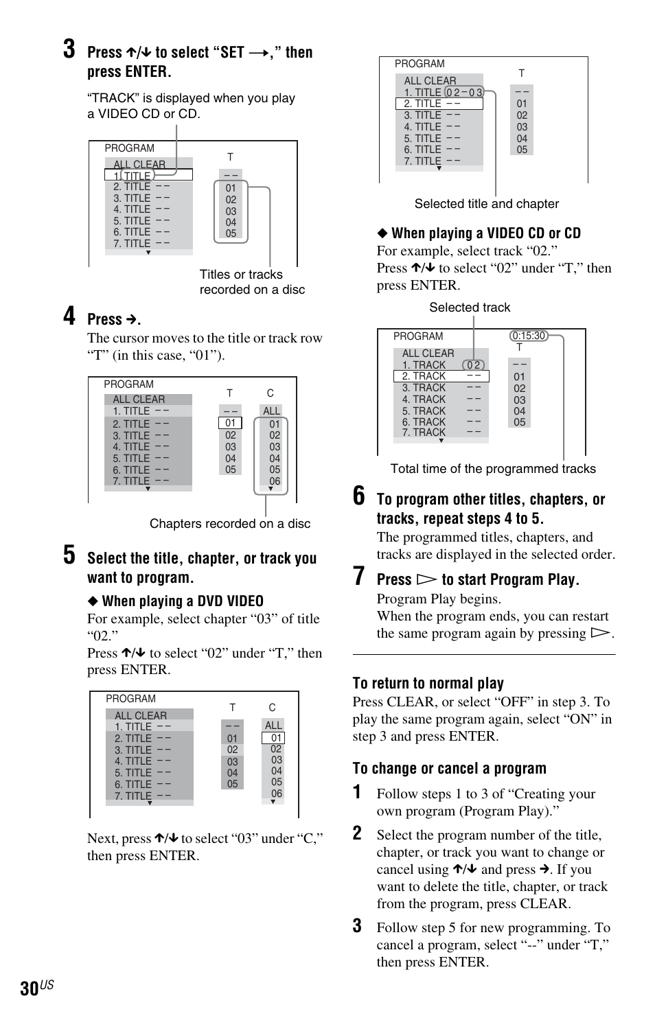 Sony DVP-NS700H User Manual | Page 30 / 88