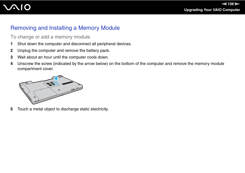 Sony VAIO VGN-FW300 User Manual | Page 108 / 179