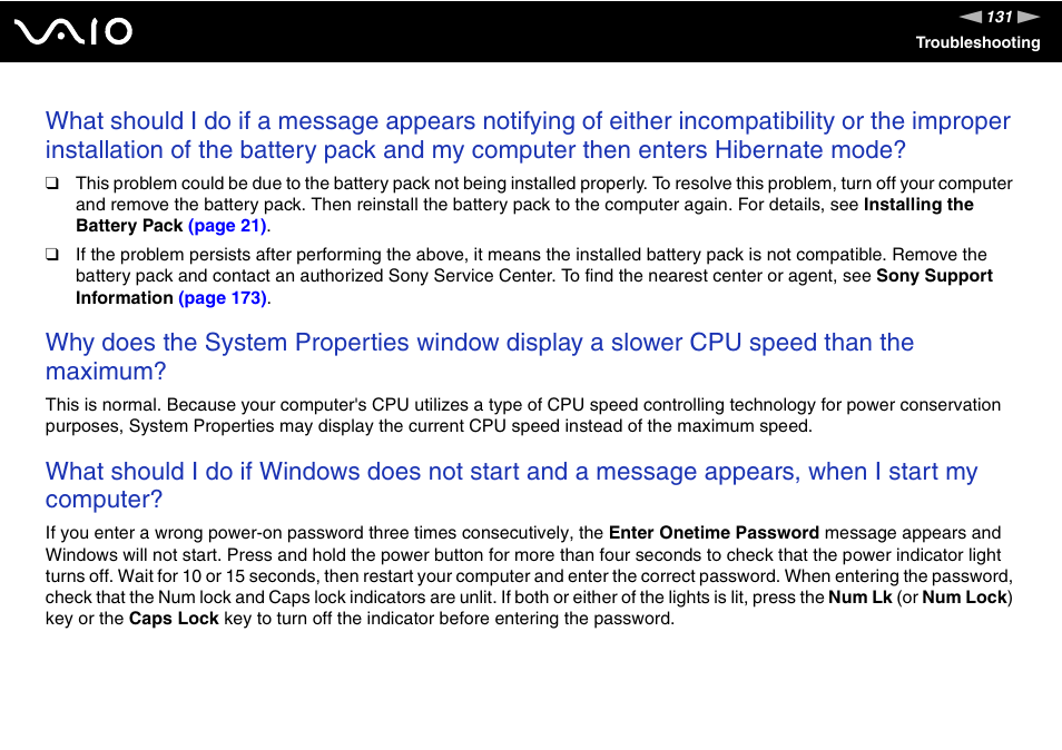 Sony VAIO VGN-FW300 User Manual | Page 131 / 179